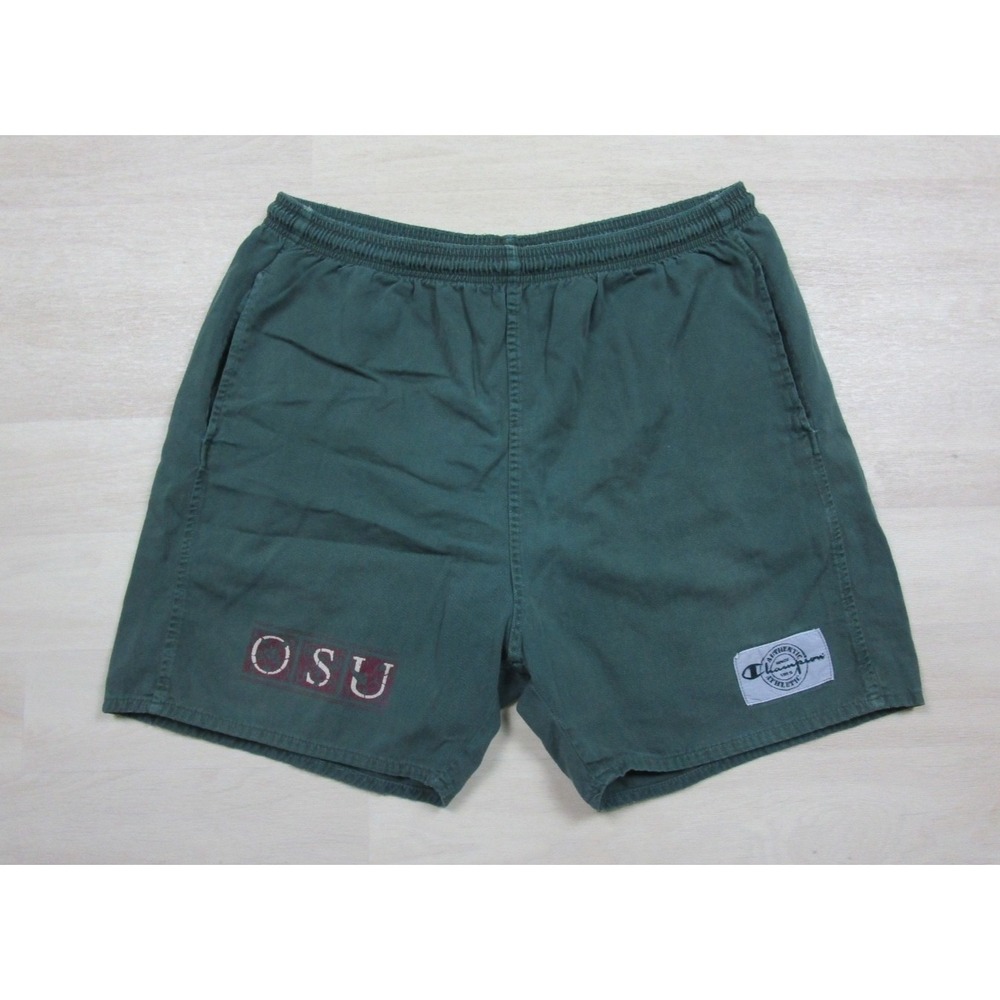 Vintage 90s Champion Ohio State University Cotton Shorts (XL) Athletic USA Made